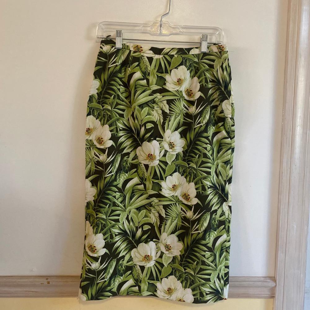 Max Mara Studio Tropical Floral Maxi Skirt Italy Size 38 8 40 30‎ 10 42